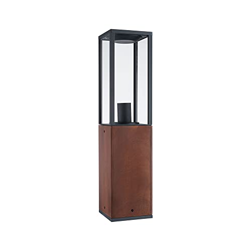 Paulmann 94676 LED Außenleuchte Lichtobjekt Timba IP44 600mm Pollerleuchte ohne Leuchtmittel eckig max. 60 Watt Outdoor Holz E27 von Paulmann