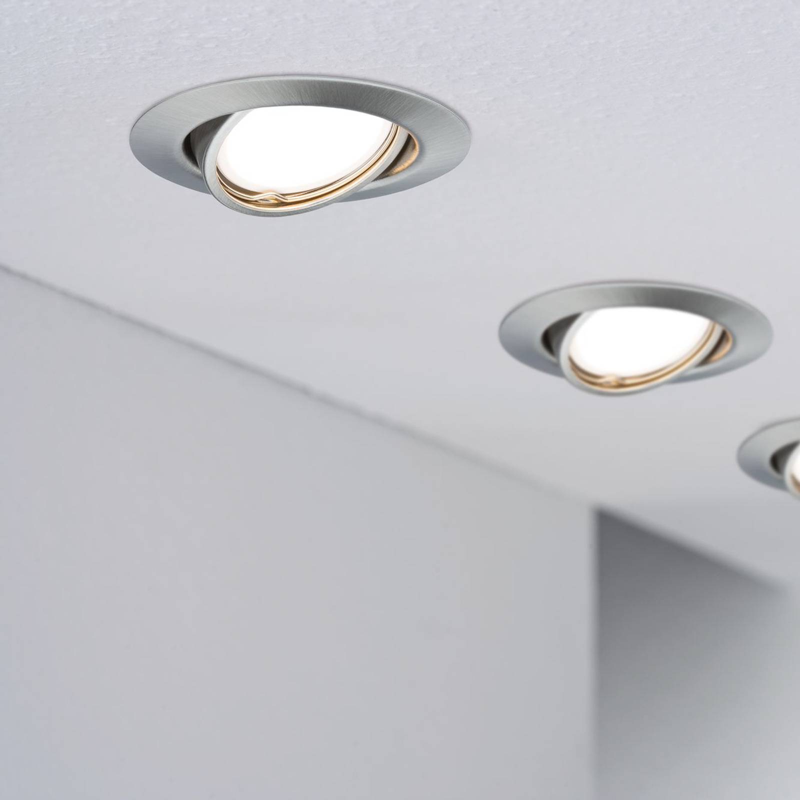 Paulmann Base LED-Einbaustrahler 3er-Set, eisen Paulmann Base LED-Einbaustrahler 3er-Set, eisen von Paulmann