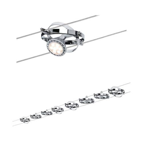 Paulmann Cardan 94153 Seil-Komplettsystem GU5.3 80W Chrom, Chrom (matt) von Paulmann
