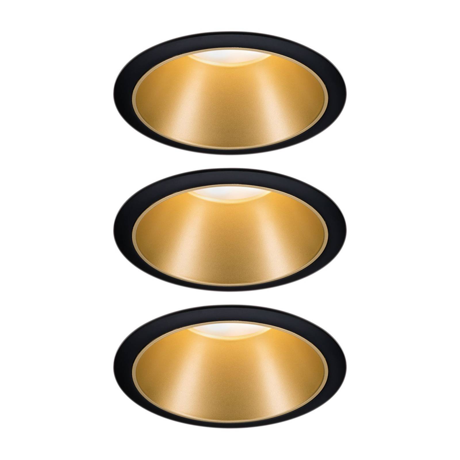 Paulmann Cole LED-Spotlight, gold-schwarz, 3er-Set Paulmann Cole LED-Spotlight, gold-schwarz, 3er-Set von Paulmann