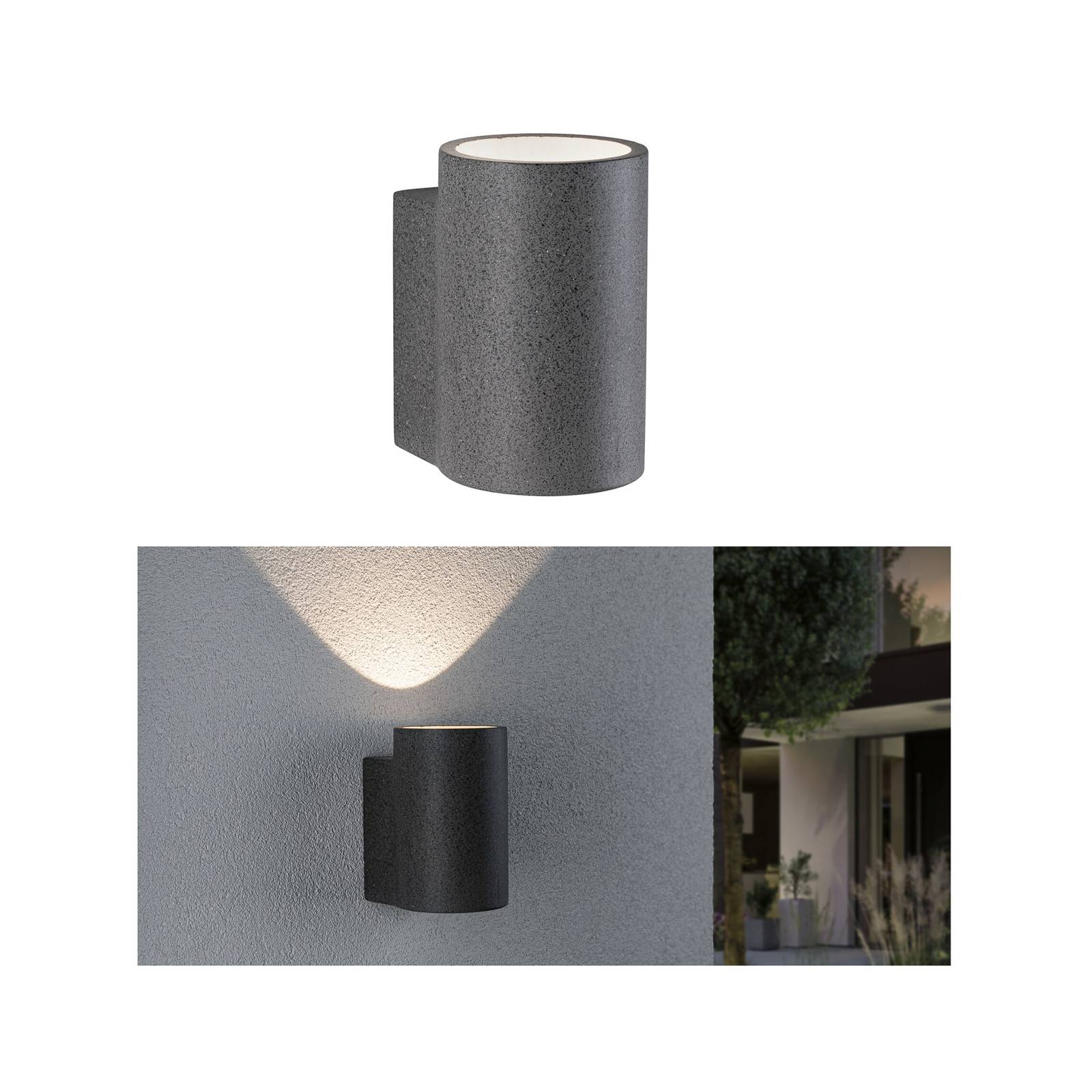 Paulmann Concrea LED-Außenwandleuchte, zylindrisch Paulmann Concrea LED-Außenwandleuchte, zylindrisch von Paulmann