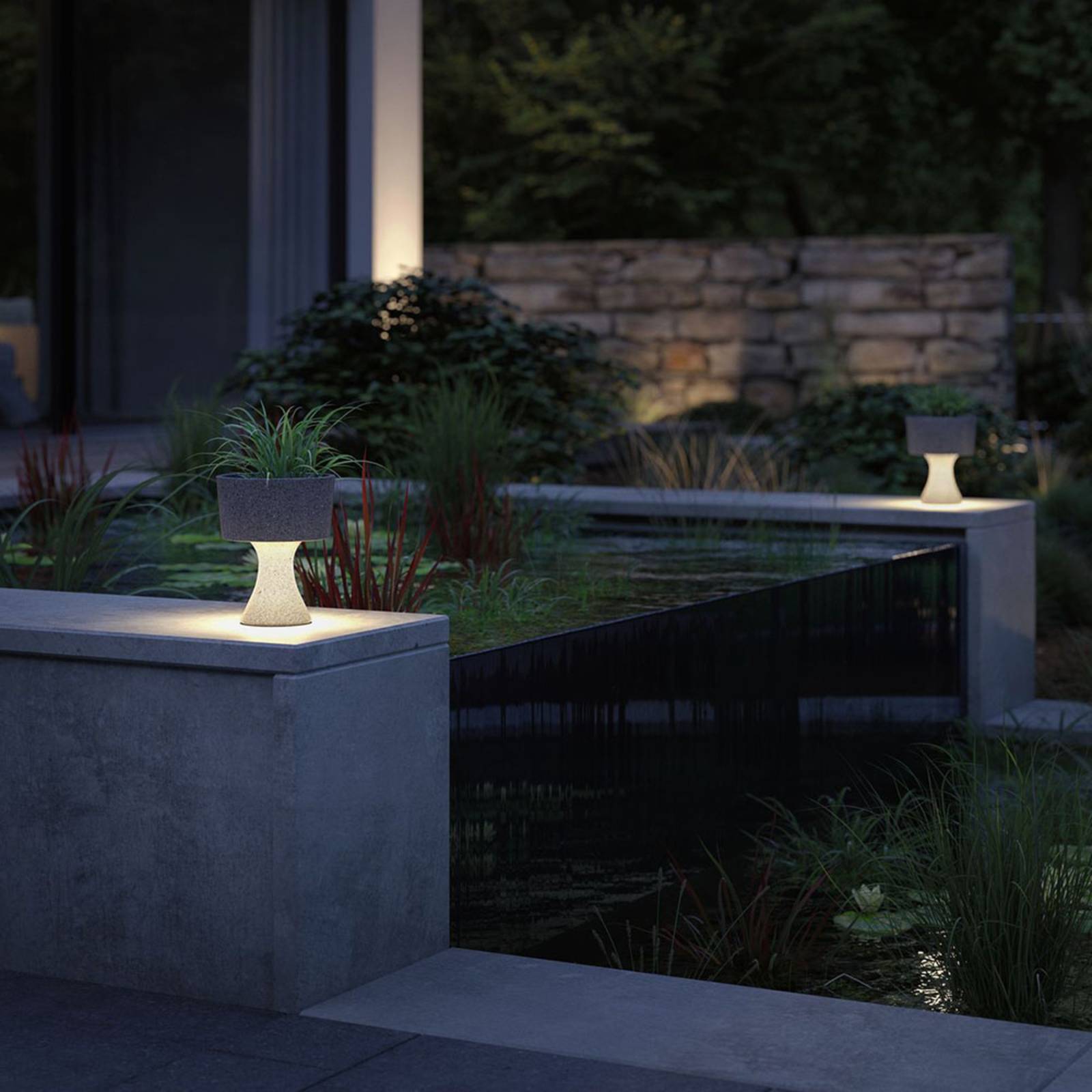 Paulmann Concrea LED-Dekoleuchte, Pflanzkübel Paulmann Concrea LED-Dekoleuchte, Pflanzkübel von Paulmann