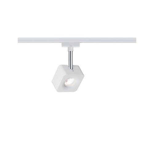 Paulmann Cube Hochvolt-Schienensystem-Leuchte URail LED fest eingebaut 8W LED Weiß (glänzend) von Paulmann