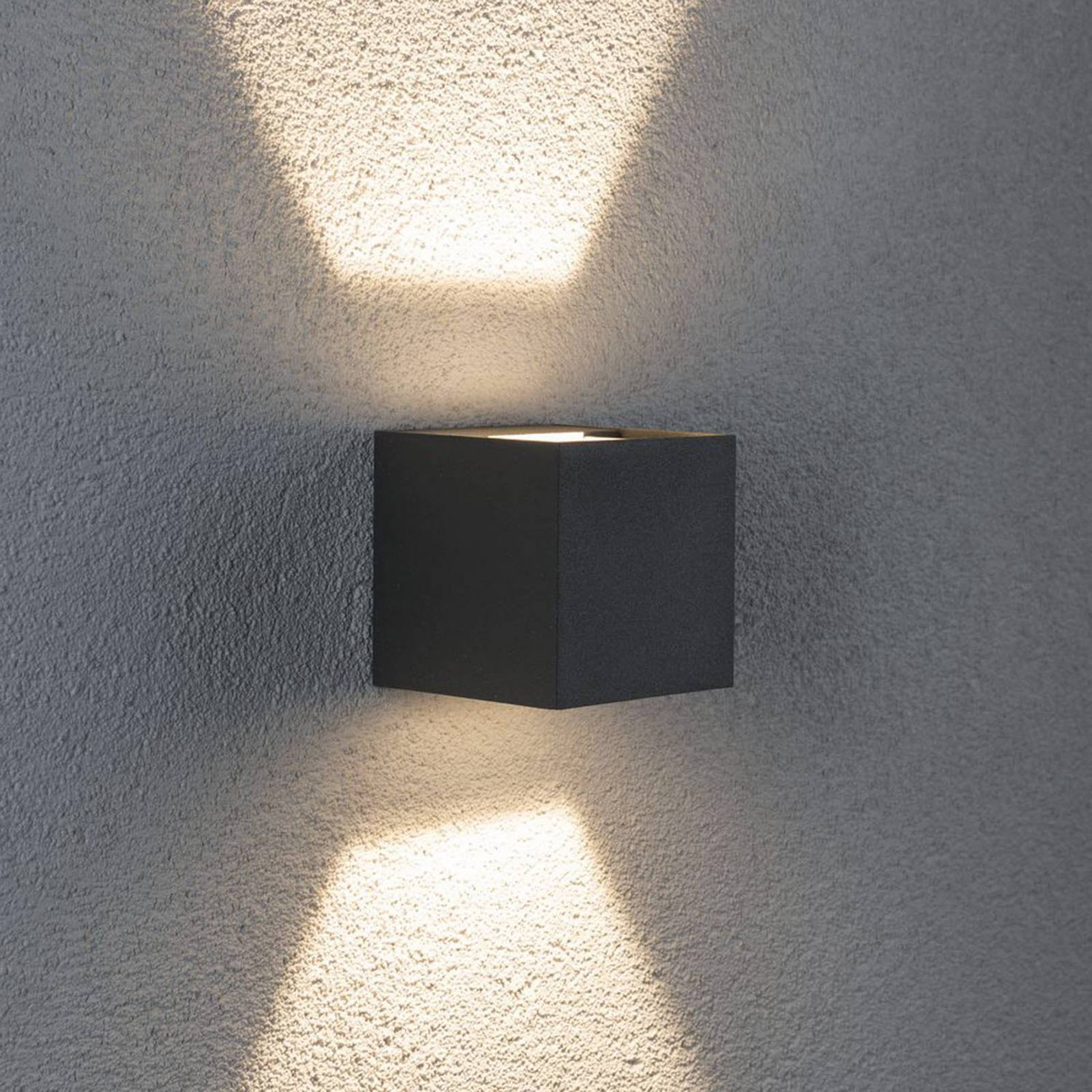 Paulmann Cybo LED-Außenwandleuchte, 2.700 K, 8 x 8 cm, grau Paulmann Cybo LED-Außenwandleuchte, 2.700 K, 8 x 8 cm, grau von Paulmann