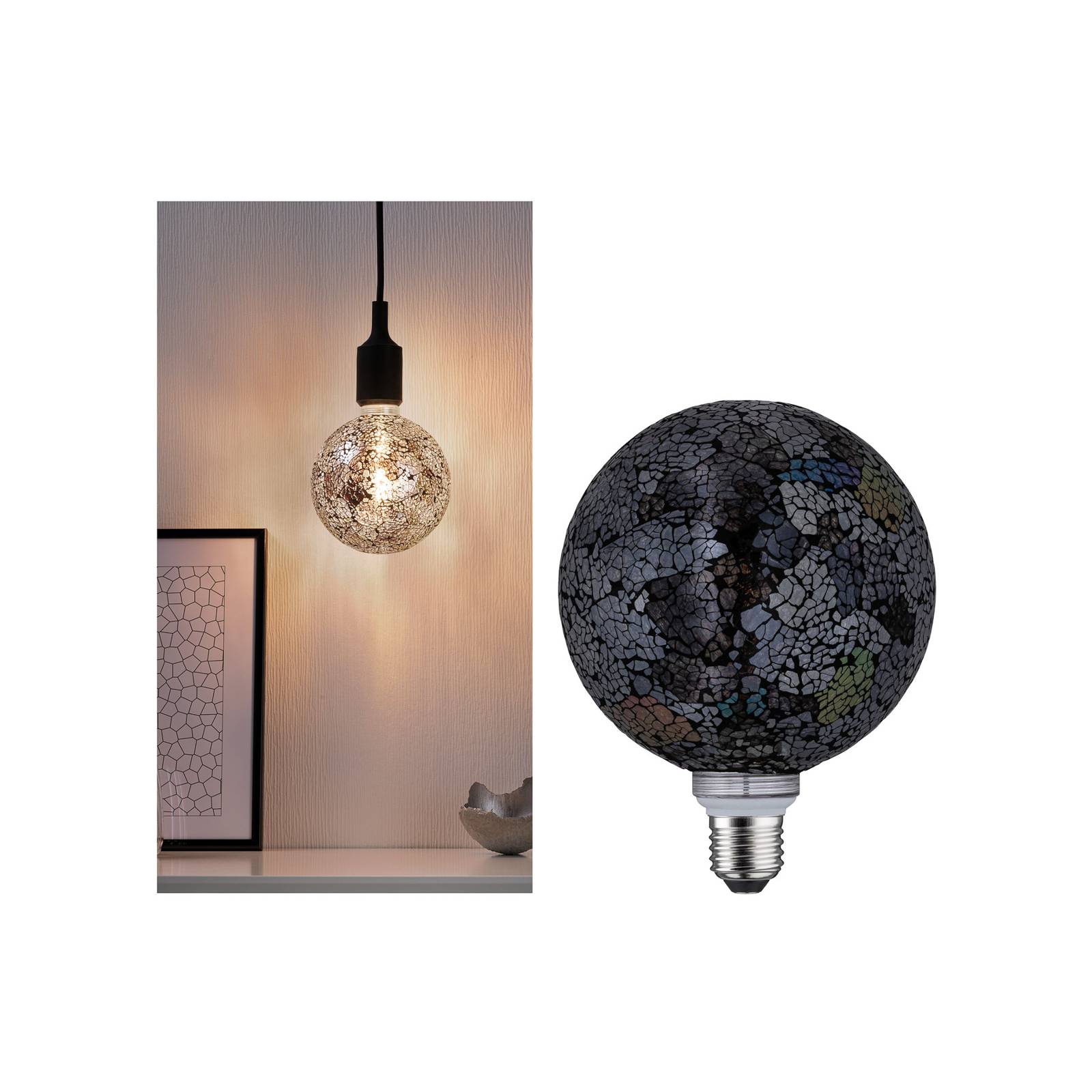 Paulmann E27 LED-Globe 5W Miracle Mosaic schwarz Paulmann E27 LED-Globe 5W Miracle Mosaic schwarz von Paulmann