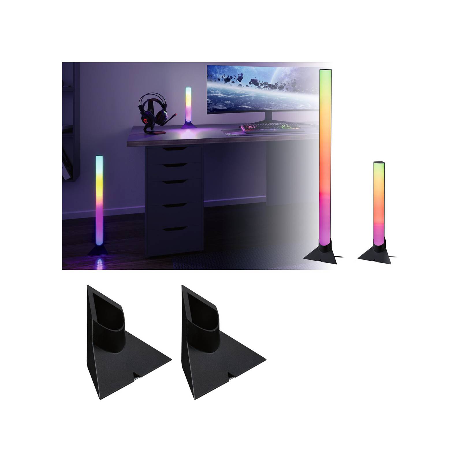 Paulmann EntertainLED Standfuß für Lightbars, 2er Paulmann EntertainLED Standfuß für Lightbars, 2er von Paulmann