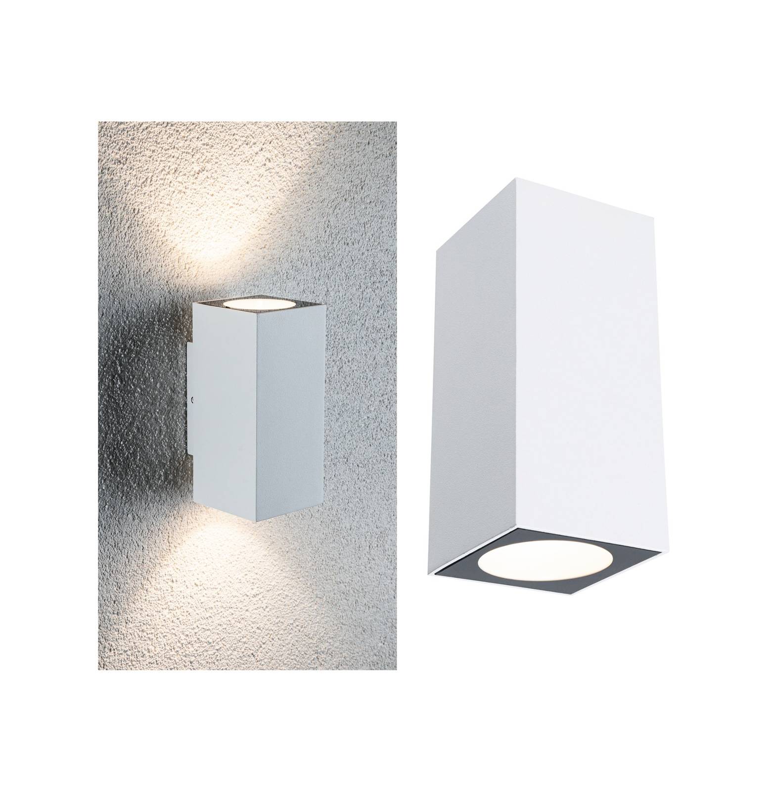 Paulmann Flame Außenwandlampe 2fl 12,8cm weiß Paulmann Flame Außenwandlampe 2fl 12,8cm weiß von Paulmann