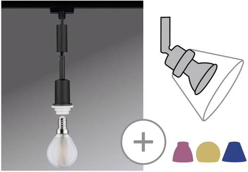 Paulmann Hochvolt-Schienensystem-Leuchte URail E14 Schwarz (matt) von Paulmann