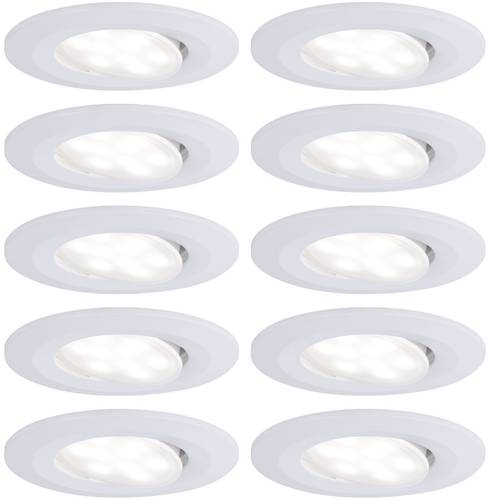 Paulmann LED-Bad-Einbauleuchte 10er Set 60W Weiß (matt) von Paulmann