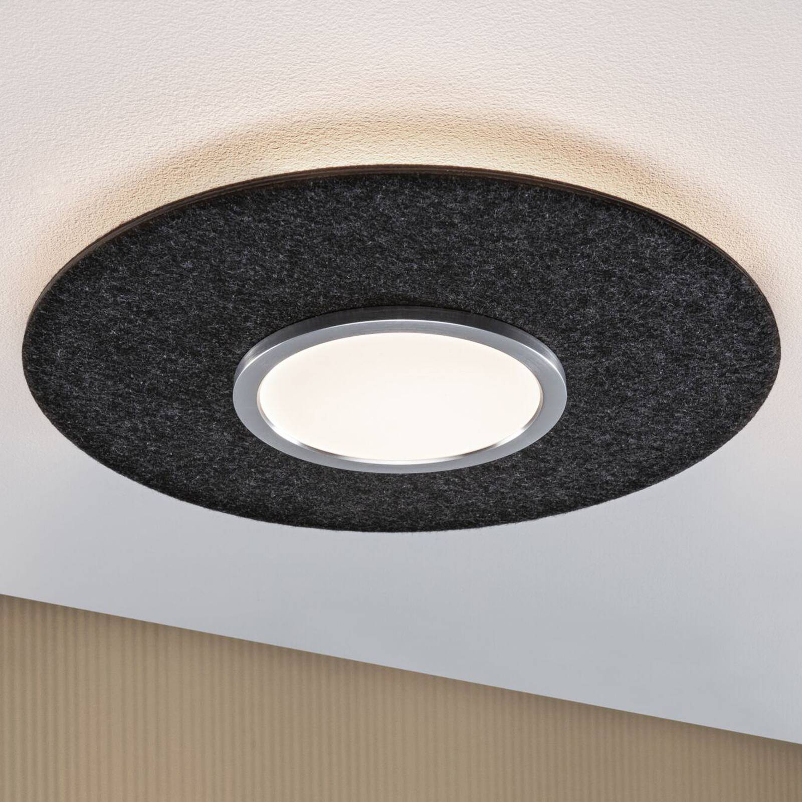 Paulmann LED-Deckenlampe Tulga, anthrazit, Filz, 3-step-dim Paulmann LED-Deckenlampe Tulga, anthrazit, Filz, 3-step-dim von Paulmann