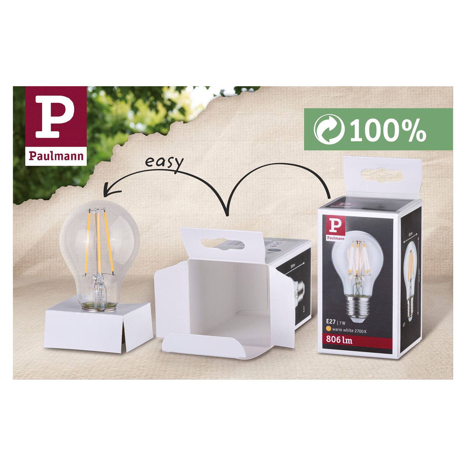 Paulmann LED-Filamentlampe E27 4,7W ZigBee CCT von Paulmann