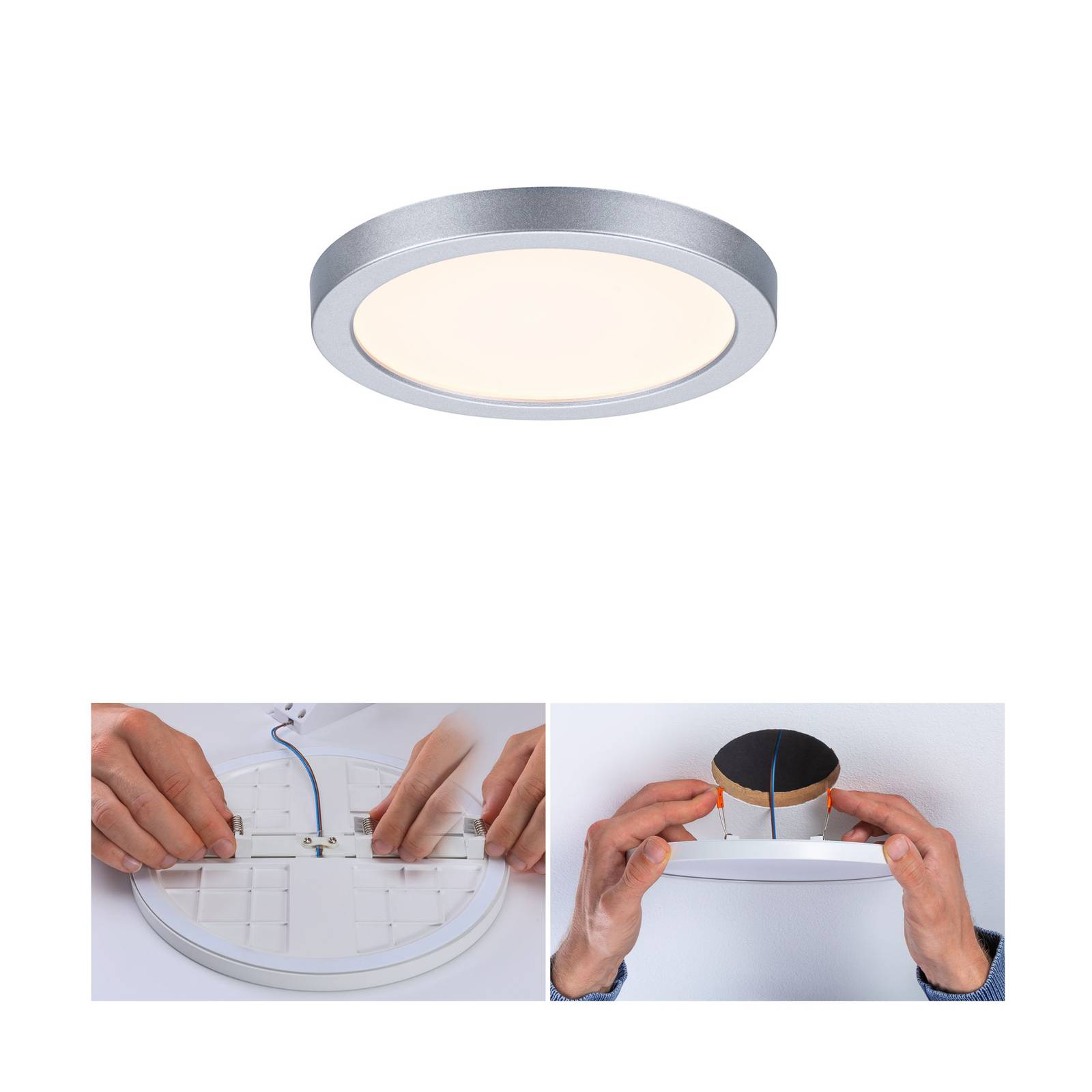 Paulmann LED-Panel Areo 3.000K rund chrom 11,8cm Paulmann LED-Panel Areo 3.000K rund chrom 11,8cm von Paulmann