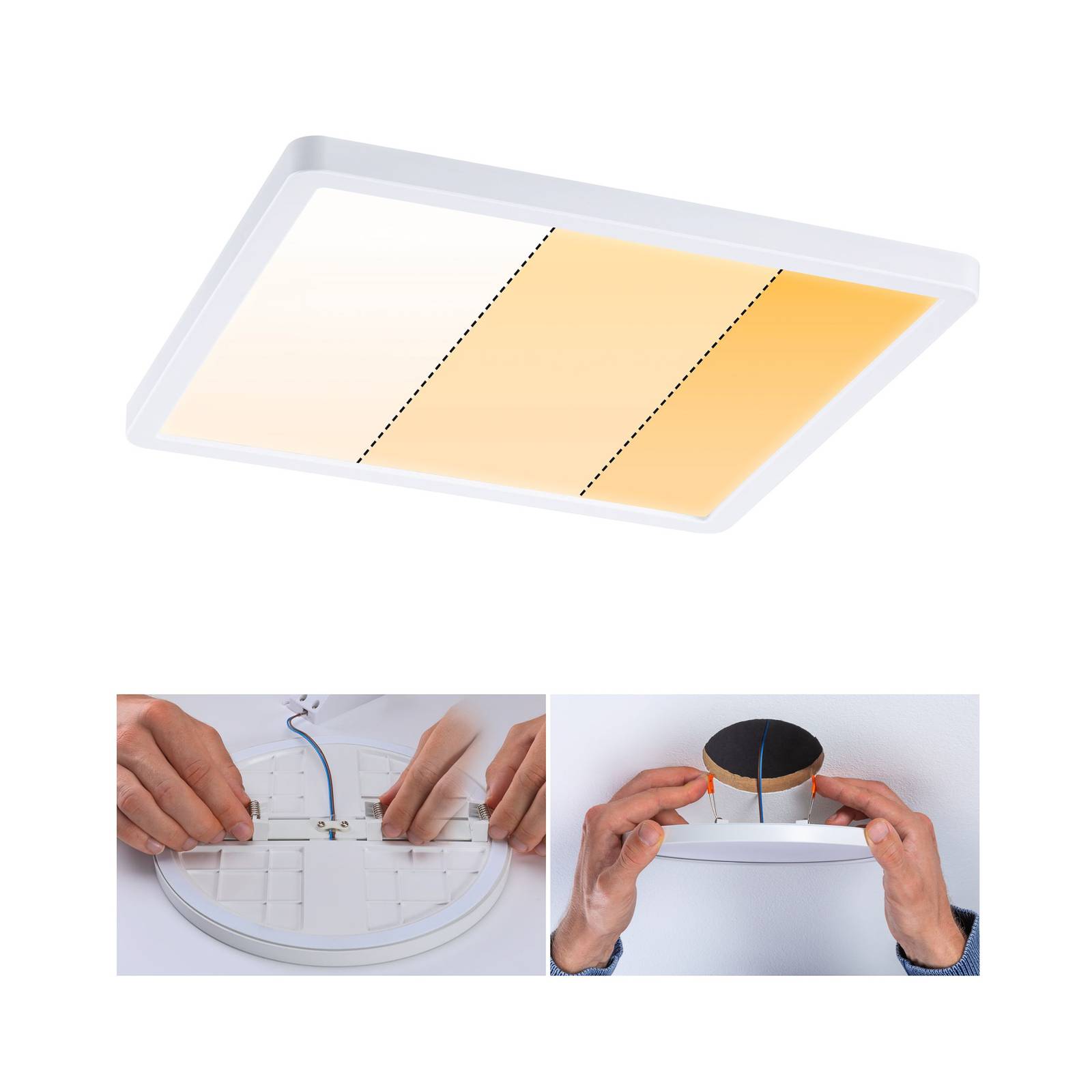 Paulmann LED-Panel Areo dimtowarm eckig weiß 23cm Paulmann LED-Panel Areo dimtowarm eckig weiß 23cm von Paulmann