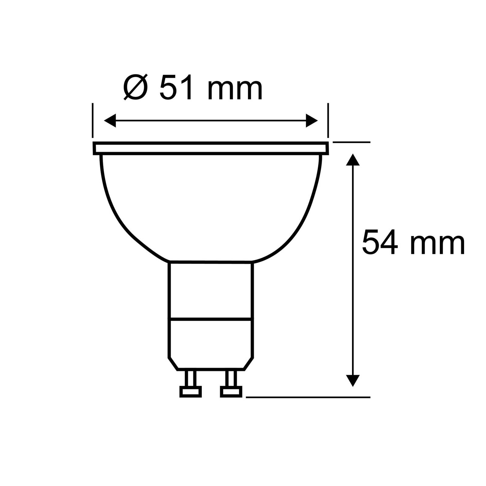 Paulmann LED-Reflektor GU10 5,7W 2.700K 100° von Paulmann