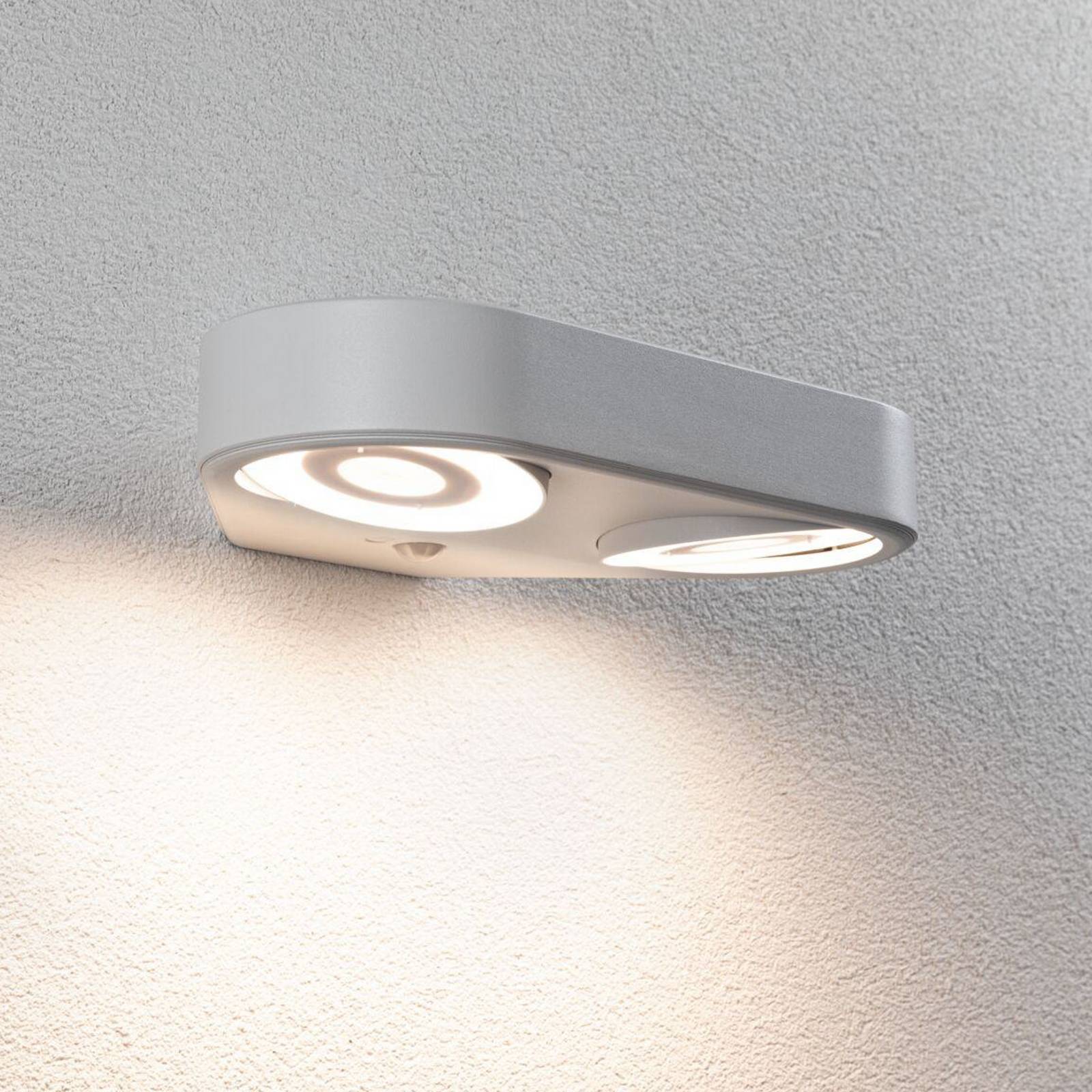Paulmann LED-Sensor-Außenwandlampe Silma weiß 2-flammig IP44 Paulmann LED-Sensor-Außenwandlampe Silma weiß 2-flammig IP44 von Paulmann