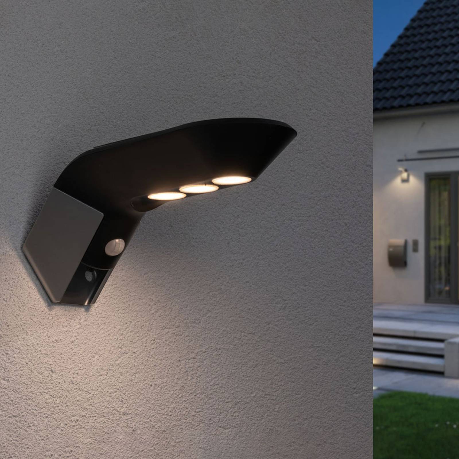 Paulmann LED-Solar-Außenwandlampe Soley anthrazit Paulmann LED-Solar-Außenwandlampe Soley anthrazit von Paulmann