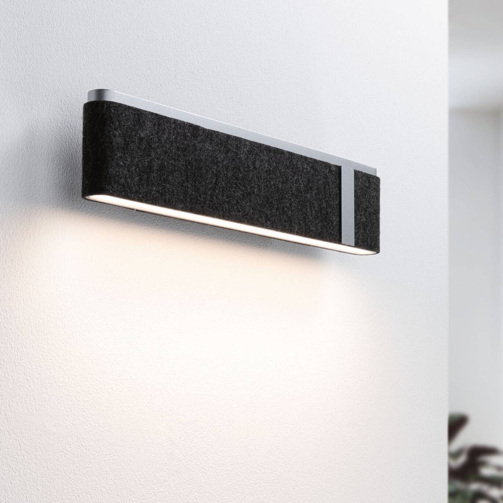 Paulmann LED-Wandleuchte Jagun, anthrazit, Filz, 3-step-dim Paulmann LED-Wandleuchte Jagun, anthrazit, Filz, 3-step-dim von Paulmann