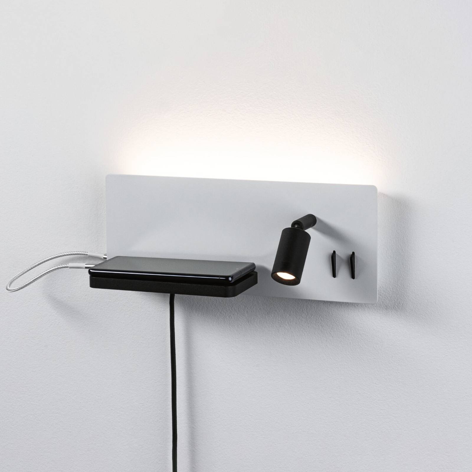 Paulmann LED-Wandleuchte Serra USB C, linke Seite von Paulmann