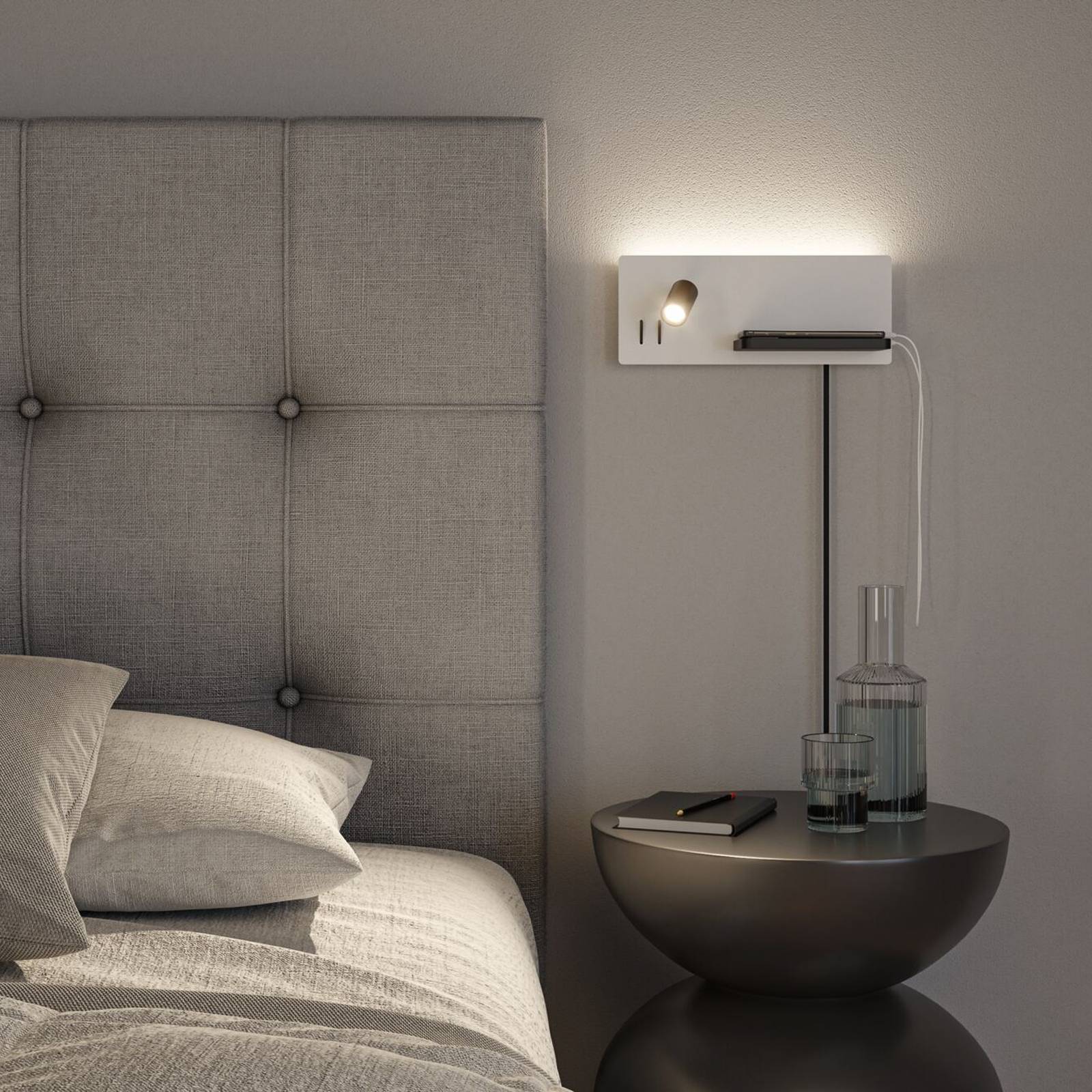 Paulmann LED-Wandleuchte Serra, rechte Seite, USB-C-Port Paulmann LED-Wandleuchte Serra, rechte Seite, USB-C-Port von Paulmann