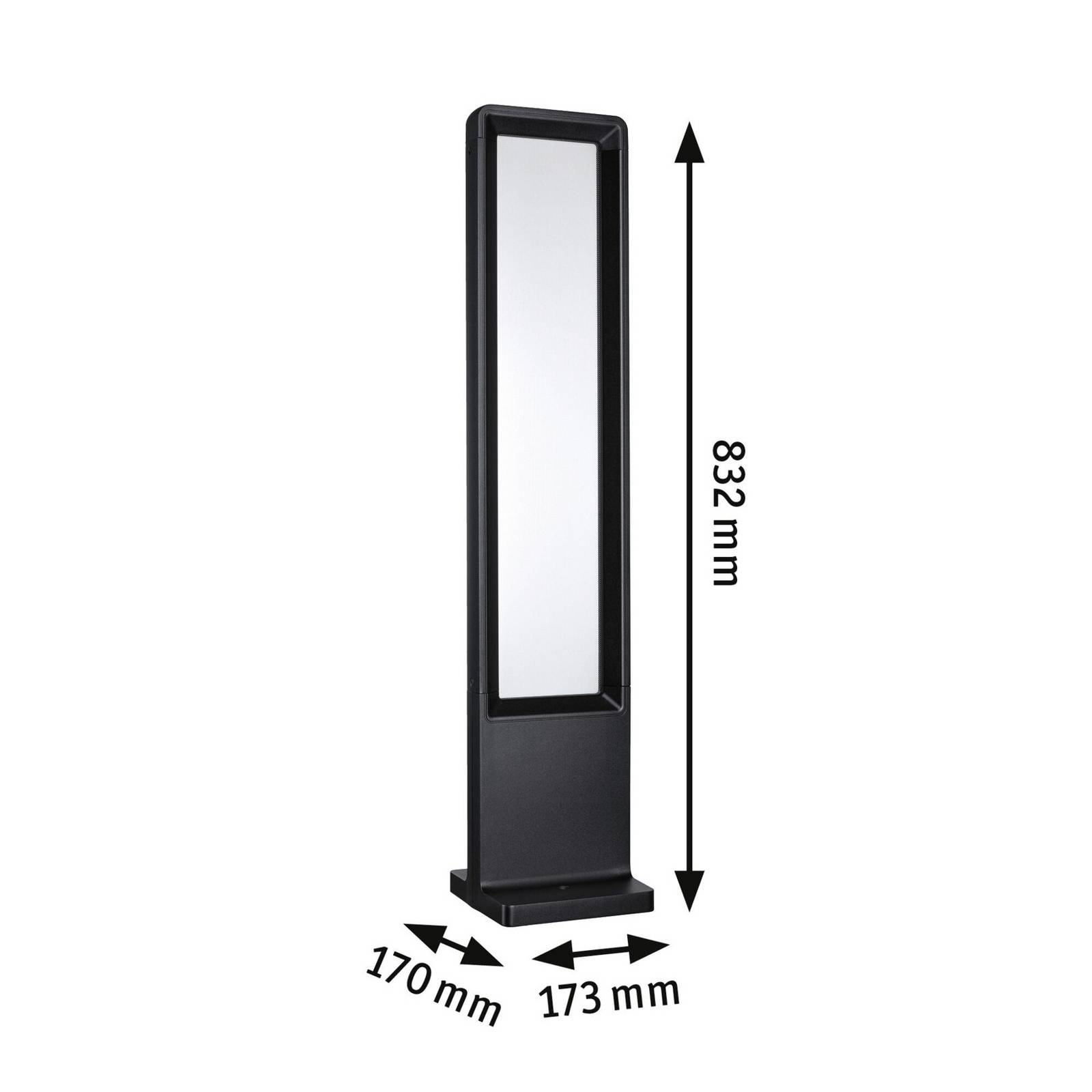 Paulmann LED-Wegeleuchte Reana, anthrazit, 83 cm Metall IP44 Paulmann LED-Wegeleuchte Reana, anthrazit, 83 cm Metall IP44 von Paulmann