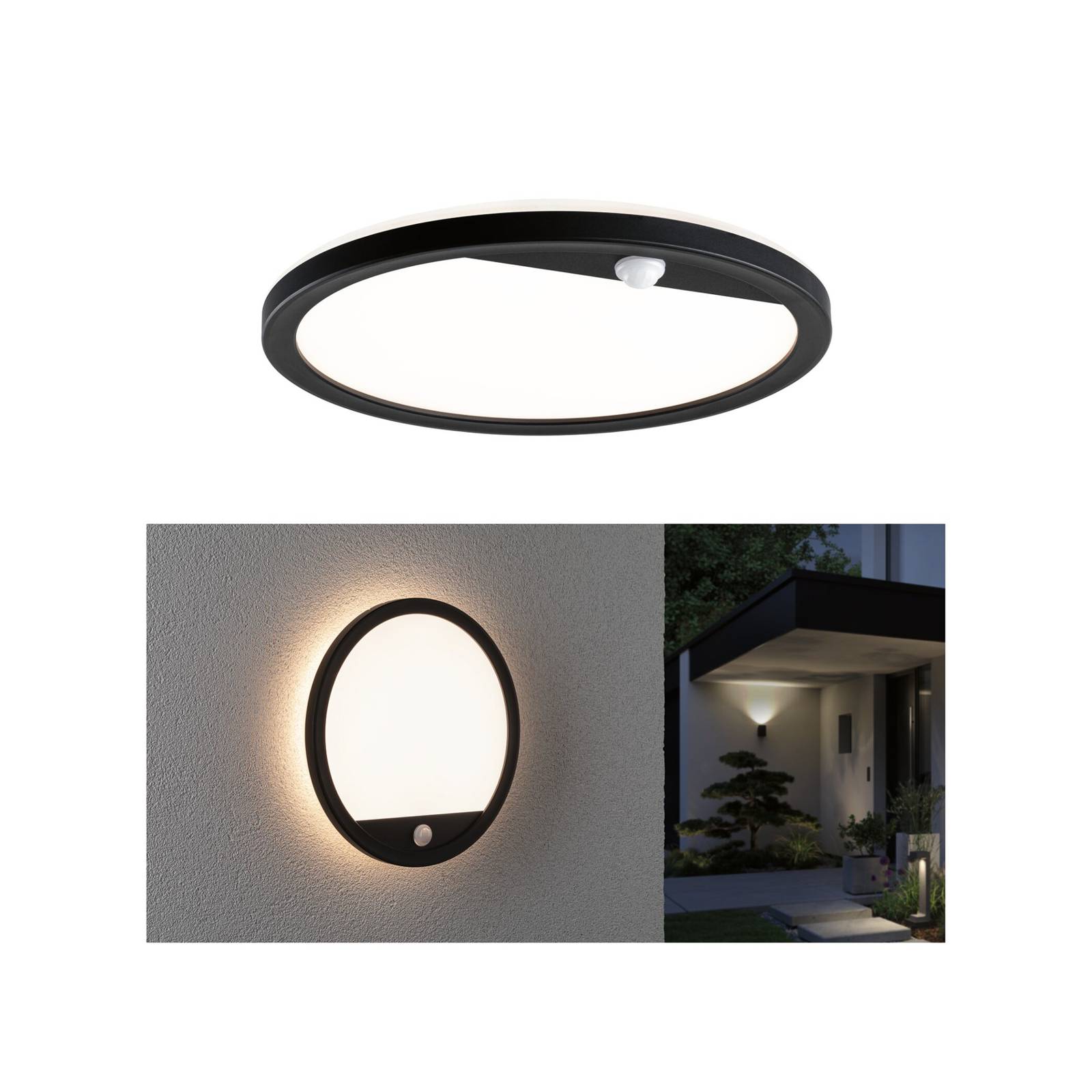 Paulmann Lamina Sensor-Wandlampe 830 rund schwarz Paulmann Lamina Sensor-Wandlampe 830 rund schwarz von Paulmann