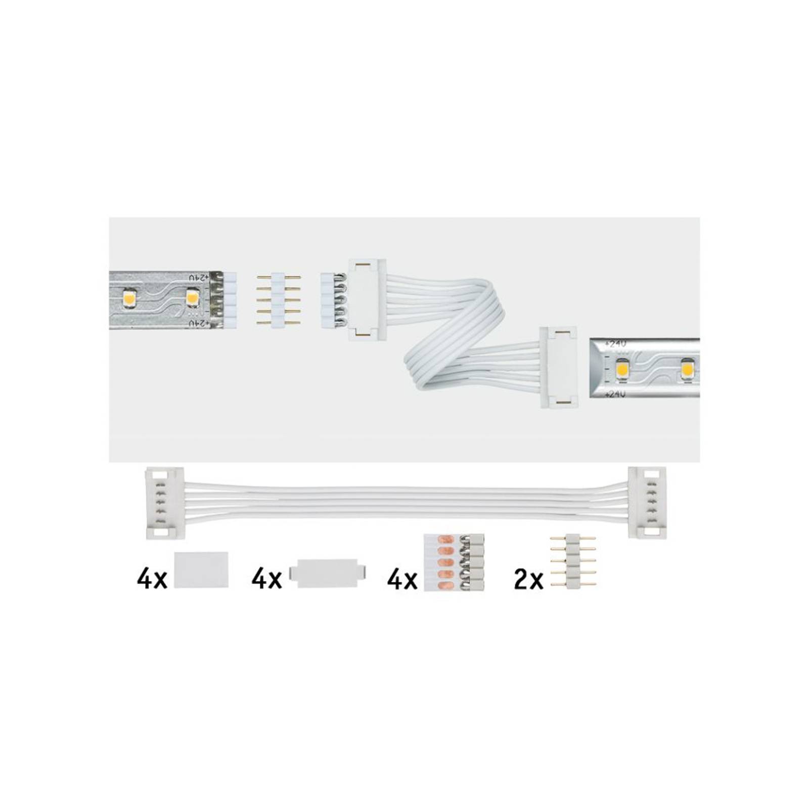 Paulmann MaxLED Universal-Verbinder, 2er-Pack weiß von Paulmann