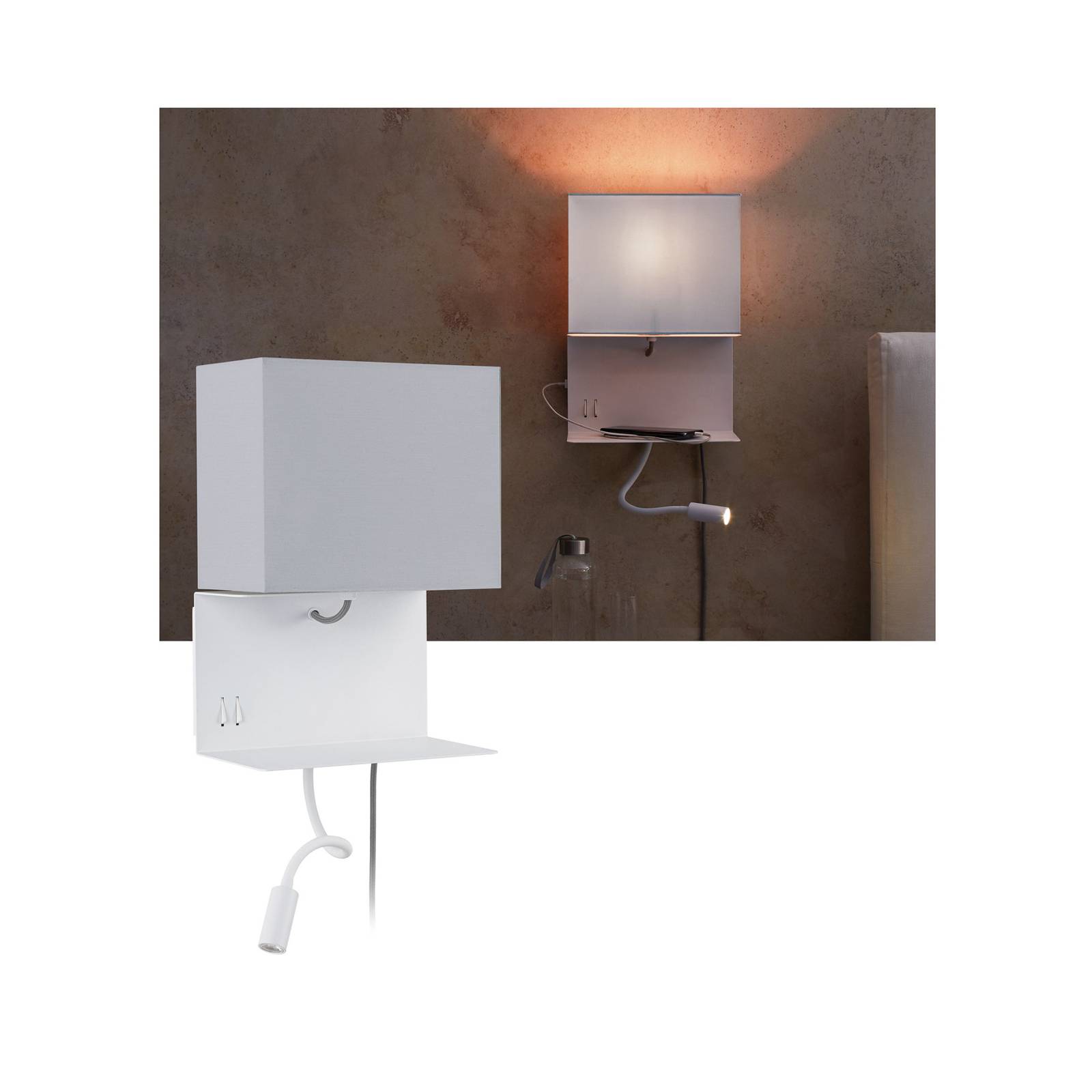 Paulmann Merani Wandleuchte mit Flexarm u. Stecker Paulmann Merani Wandleuchte mit Flexarm u. Stecker von Paulmann