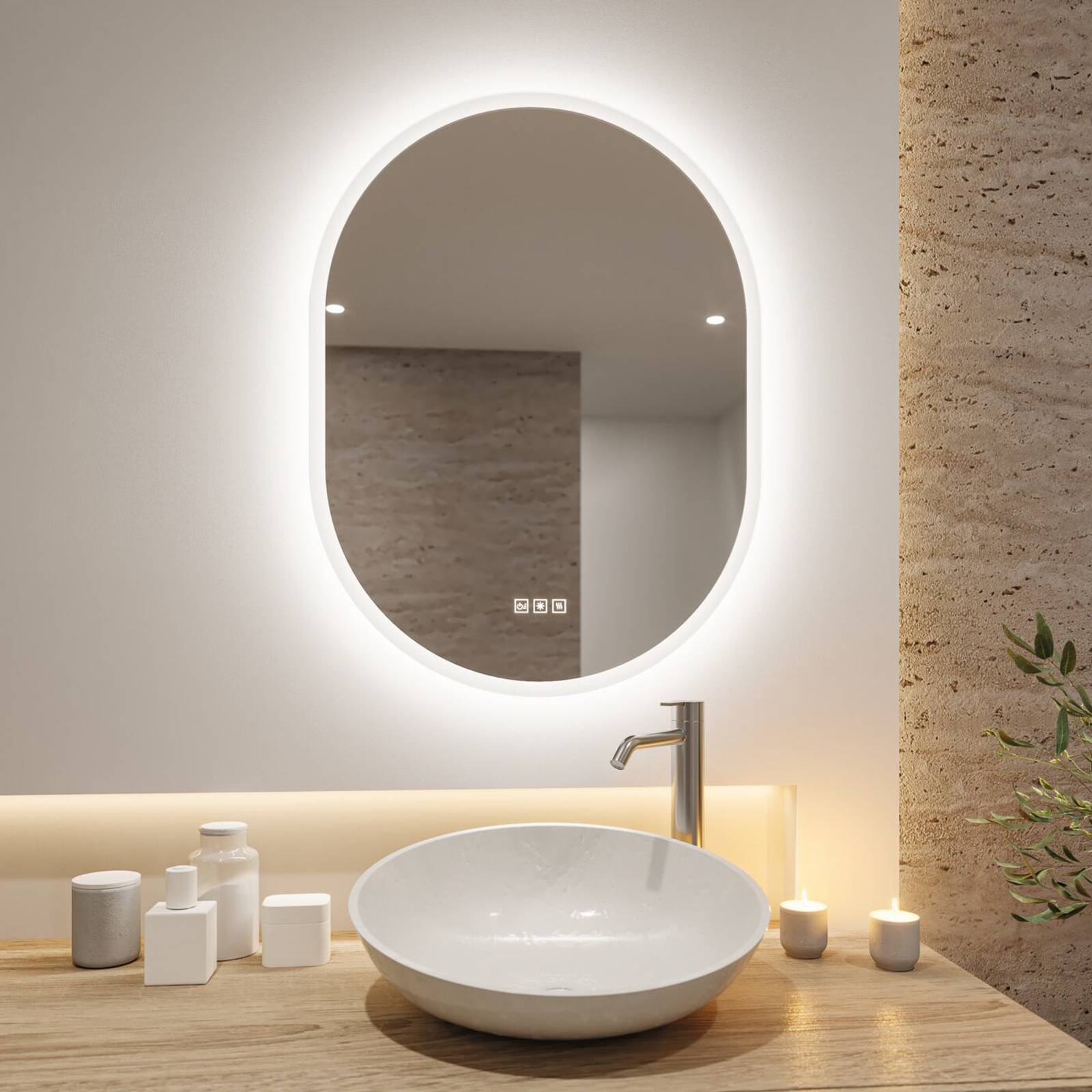 Paulmann Mirra Wandspiegel 80x60cm CCT dim weiß Paulmann Mirra Wandspiegel 80x60cm CCT dim weiß von Paulmann