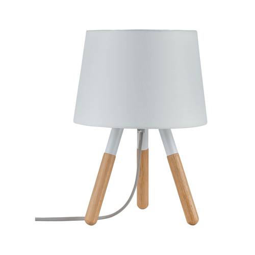 Paulmann Neordic Berit 79646 Tischlampe LED E27 20W Weiß, Holz von Paulmann