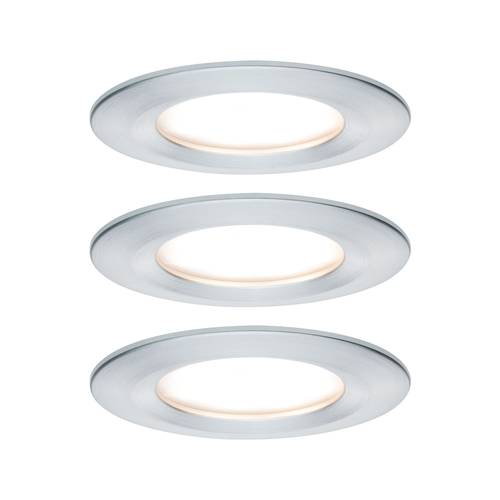 Paulmann Nova Bad-Einbauleuchte 3er Set LED LED 18W IP44 Aluminium (gedreht) von Paulmann