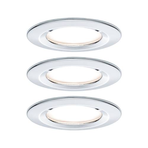Paulmann Nova Bad-Einbauleuchte 3er Set LED LED 18W IP44 Chrom (glänzend) von Paulmann