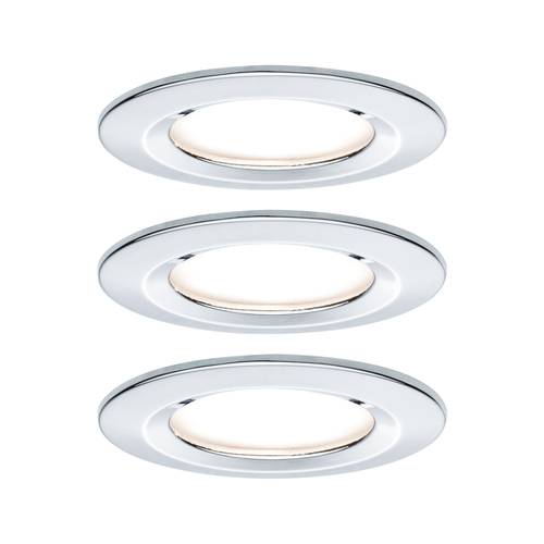 Paulmann Nova Bad-Einbauleuchte 3er Set LED LED 18W IP44 Chrom (glänzend) von Paulmann