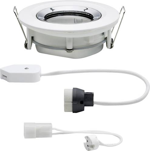 Paulmann Nova Bad-Einbauleuchte Halogen GU10 35W IP65 Weiß (matt), Chrom von Paulmann