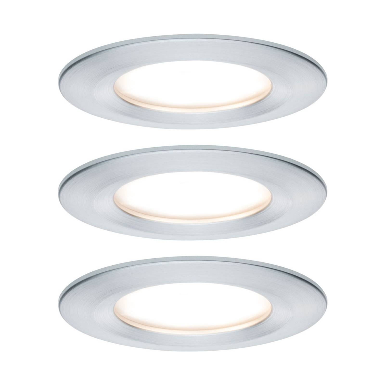 Paulmann LED-Einbauspot Nova Coin 3er aluminium rund dimmbar Paulmann LED-Einbauspot Nova Coin 3er aluminium rund dimmbar von Paulmann