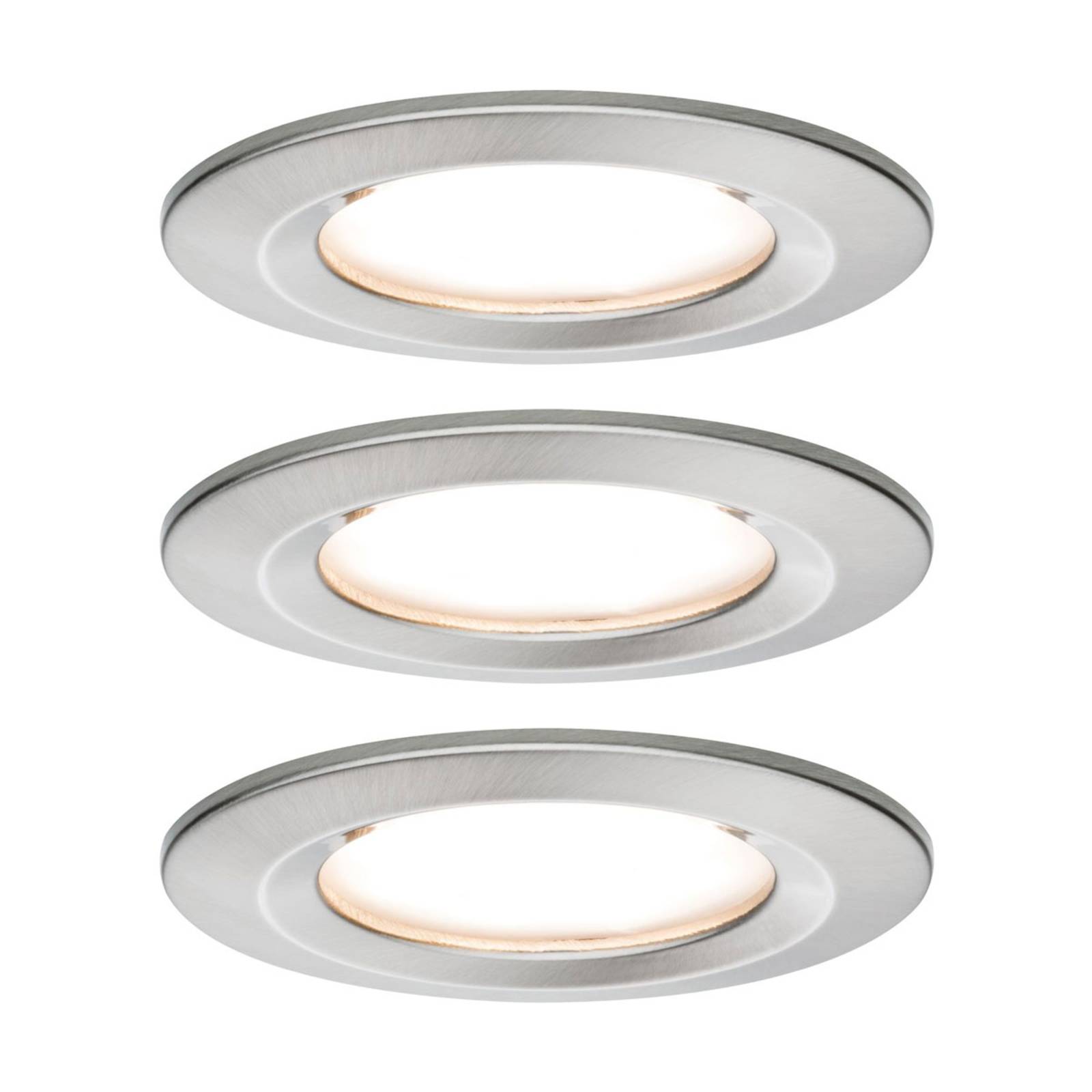 Paulmann LED-Einbauspot Nova Coin 3er eisen rund dimmbar Paulmann LED-Einbauspot Nova Coin 3er eisen rund dimmbar von Paulmann