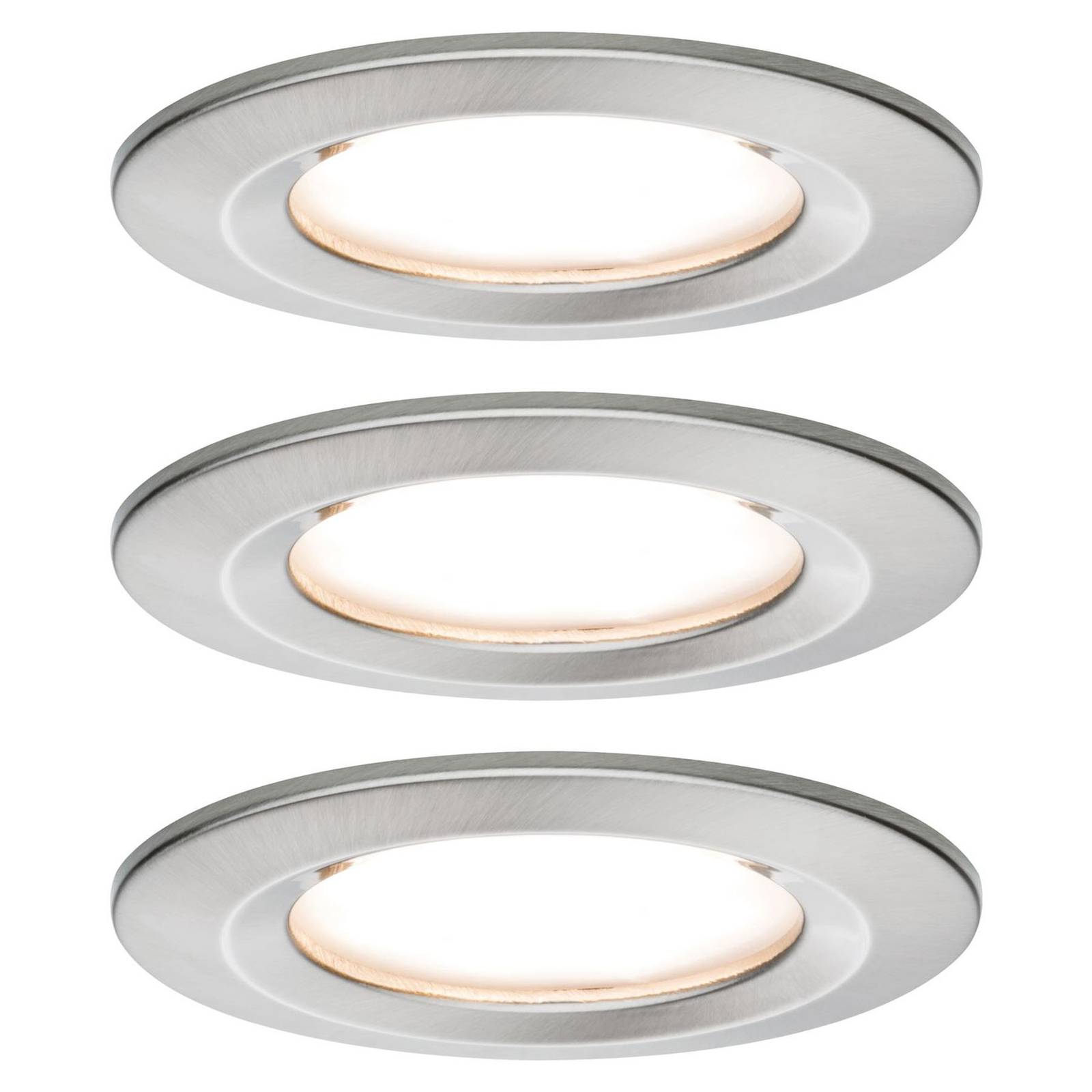 Paulmann Nova LED-Einbauleuchte 3er starr, Eisen Paulmann Nova LED-Einbauleuchte 3er starr, Eisen von Paulmann