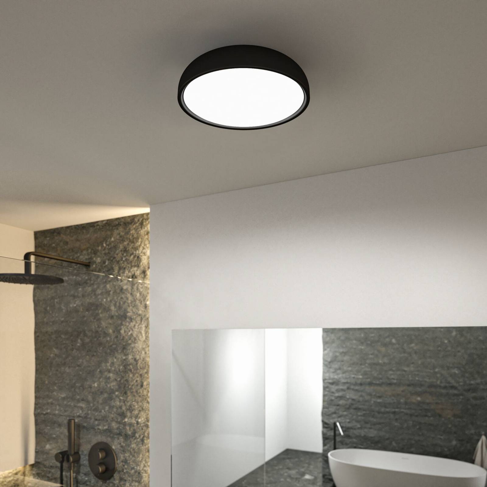 Paulmann Oka LED-Deckenleuchte IP44 CCT schwarz Paulmann Oka LED-Deckenleuchte IP44 CCT schwarz von Paulmann