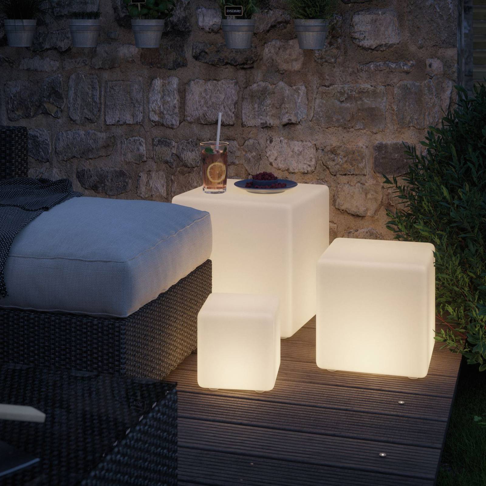 Paulmann Plug & Shine LED-Dekoleuchte Cube 30 cm von Paulmann