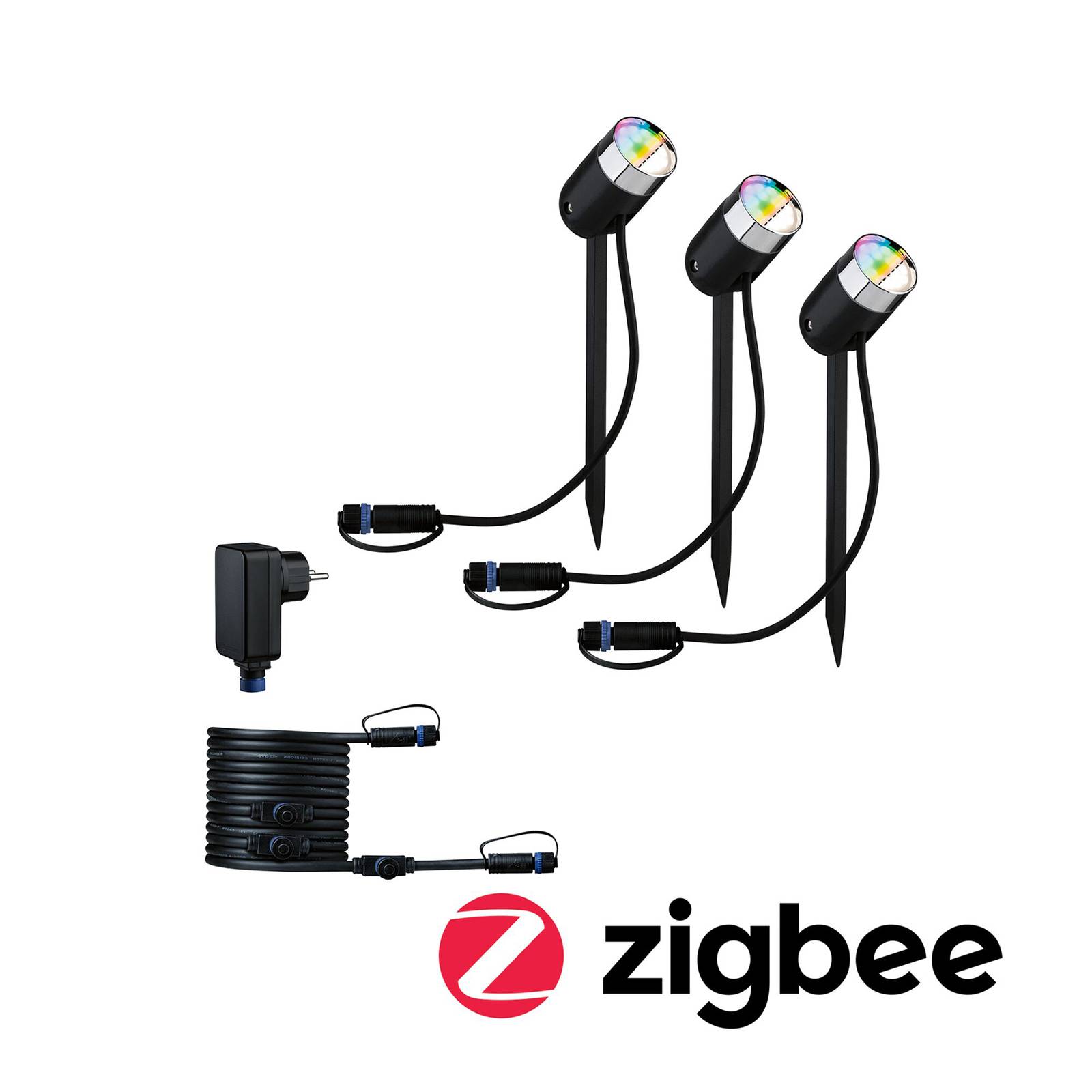 Paulmann Plug & Shine Pike ZigBee RGBW 3er-Basis von Paulmann