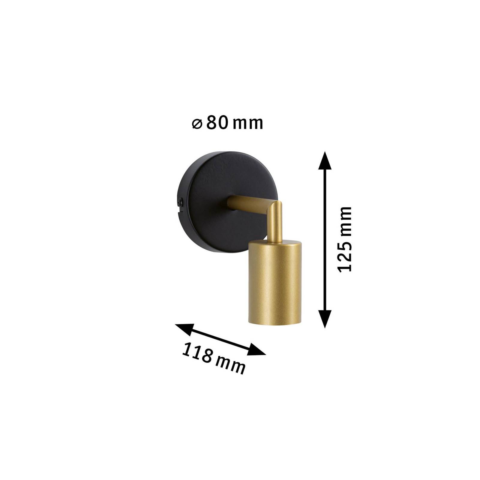 Paulmann Ravi Wandleuchte E27, schwarz/mattgold Paulmann Ravi Wandleuchte E27, schwarz/mattgold von Paulmann
