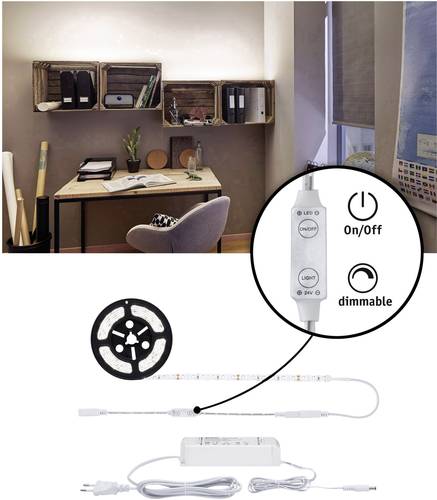 Paulmann SimpLED 78959 LED-Streifen-Komplettset mit Stecker 24V 3m Neutralweiß 1St. Paulmann SimpLED 78959 LED-Streifen-Komplettset mit Stecker 24V 3m Neutralweiß 1St. von Paulmann