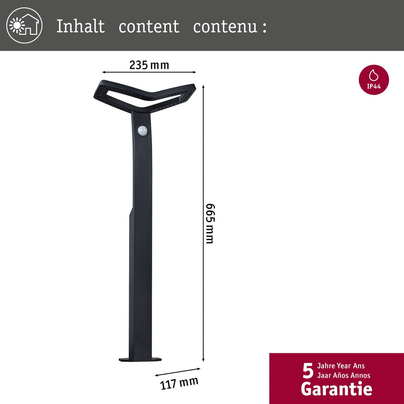 Paulmann Smart Sensor-Wegeleuchte Alara, RGBW anthrazit IP44 Paulmann Smart Sensor-Wegeleuchte Alara, RGBW anthrazit IP44 von Paulmann