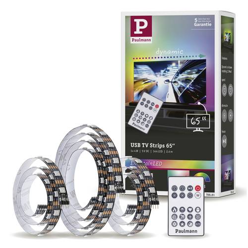 Paulmann TV Strips 65 Zoll 78881 LED-Streifen-Basisset mit USB-Anschluss 5V 2.4m RGB 1 Set Paulmann TV Strips 65 Zoll 78881 LED-Streifen-Basisset mit USB-Anschluss 5V 2.4m RGB 1 Set von Paulmann