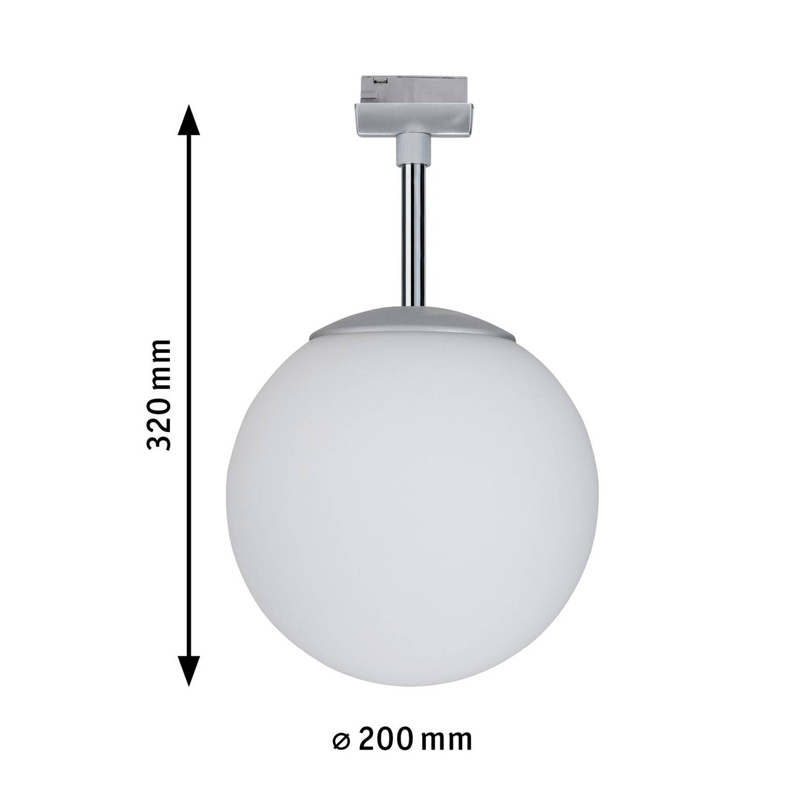 Paulmann URail Globe Kugelleuchte chrom, Glas opal Paulmann URail Globe Kugelleuchte chrom, Glas opal von Paulmann