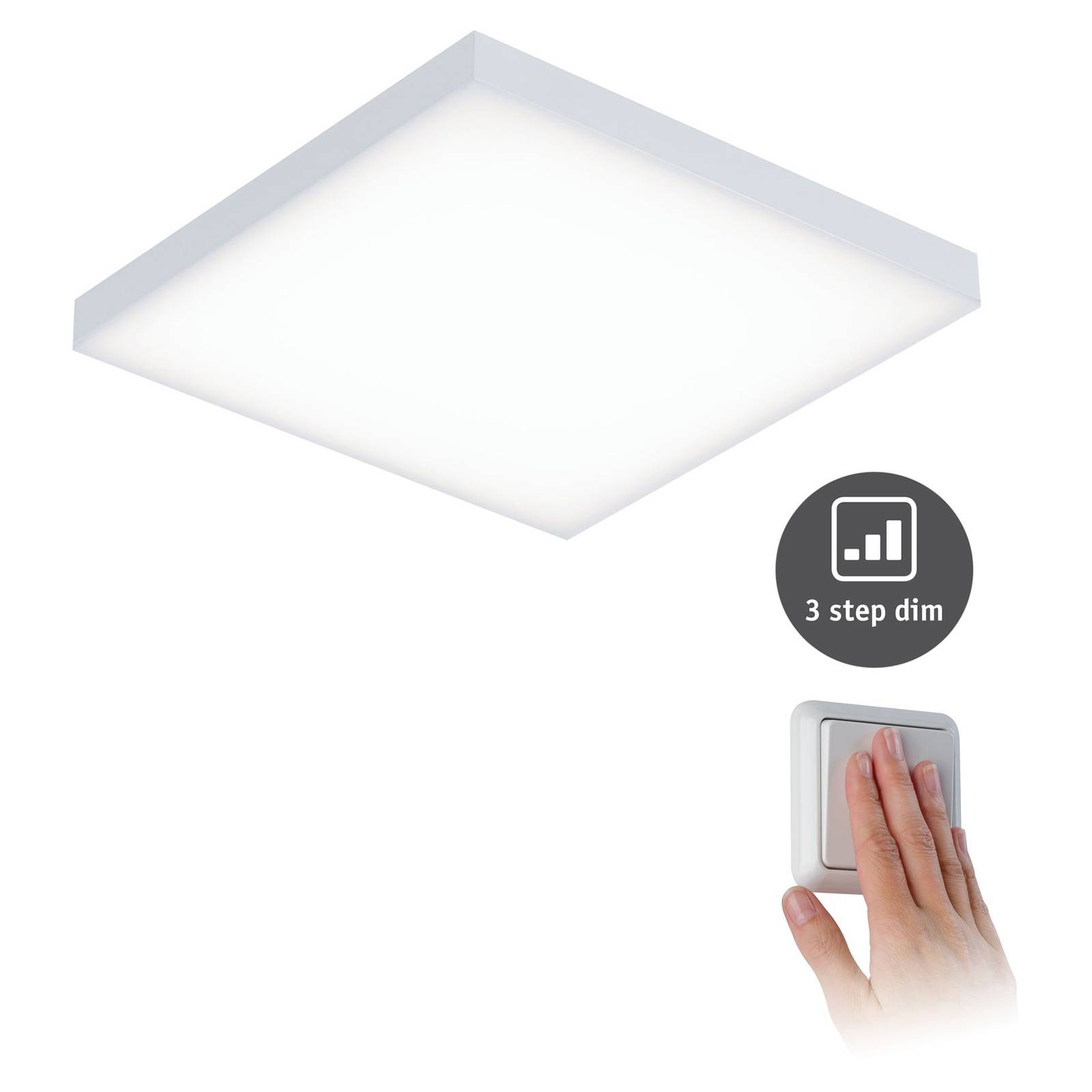 Paulmann Velora LED-Panel 3-step-dim, 22,5x22,5 cm Paulmann Velora LED-Panel 3-step-dim, 22,5x22,5 cm von Paulmann