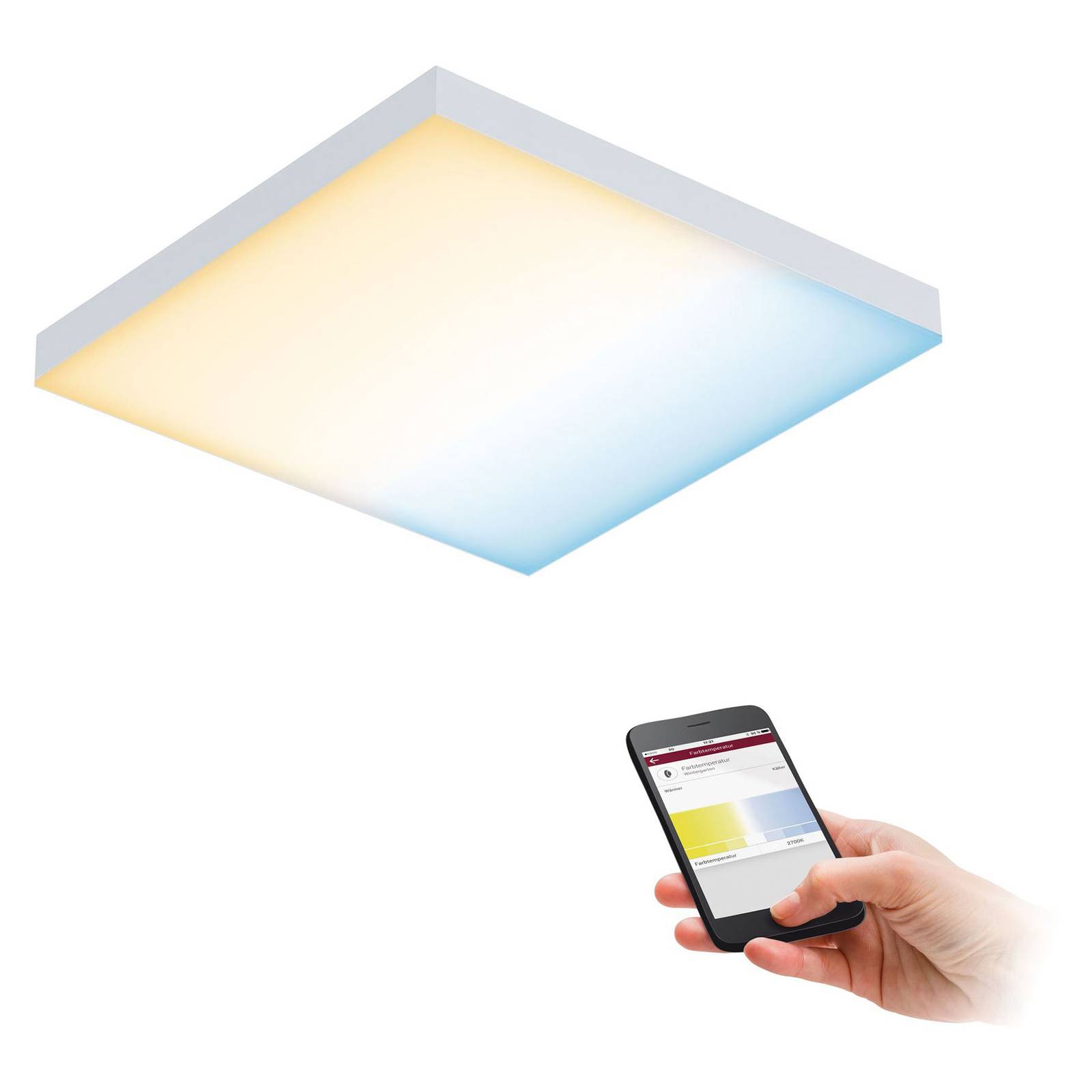 Paulmann Velora LED-Panel Zigbee 22,5x22,5cm 8,5W Paulmann Velora LED-Panel Zigbee 22,5x22,5cm 8,5W von Paulmann