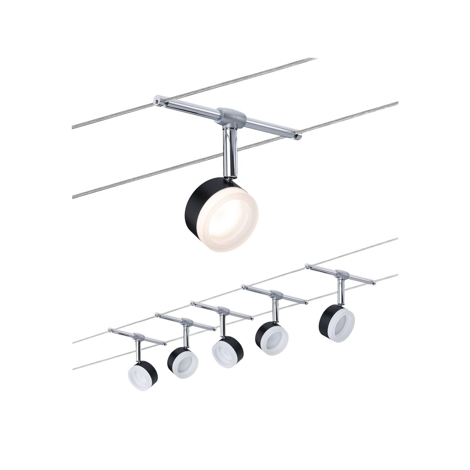 Paulmann Wire ClearLED Seilsystem 5-flg. 5 m chrom Paulmann Wire ClearLED Seilsystem 5-flg. 5 m chrom von Paulmann