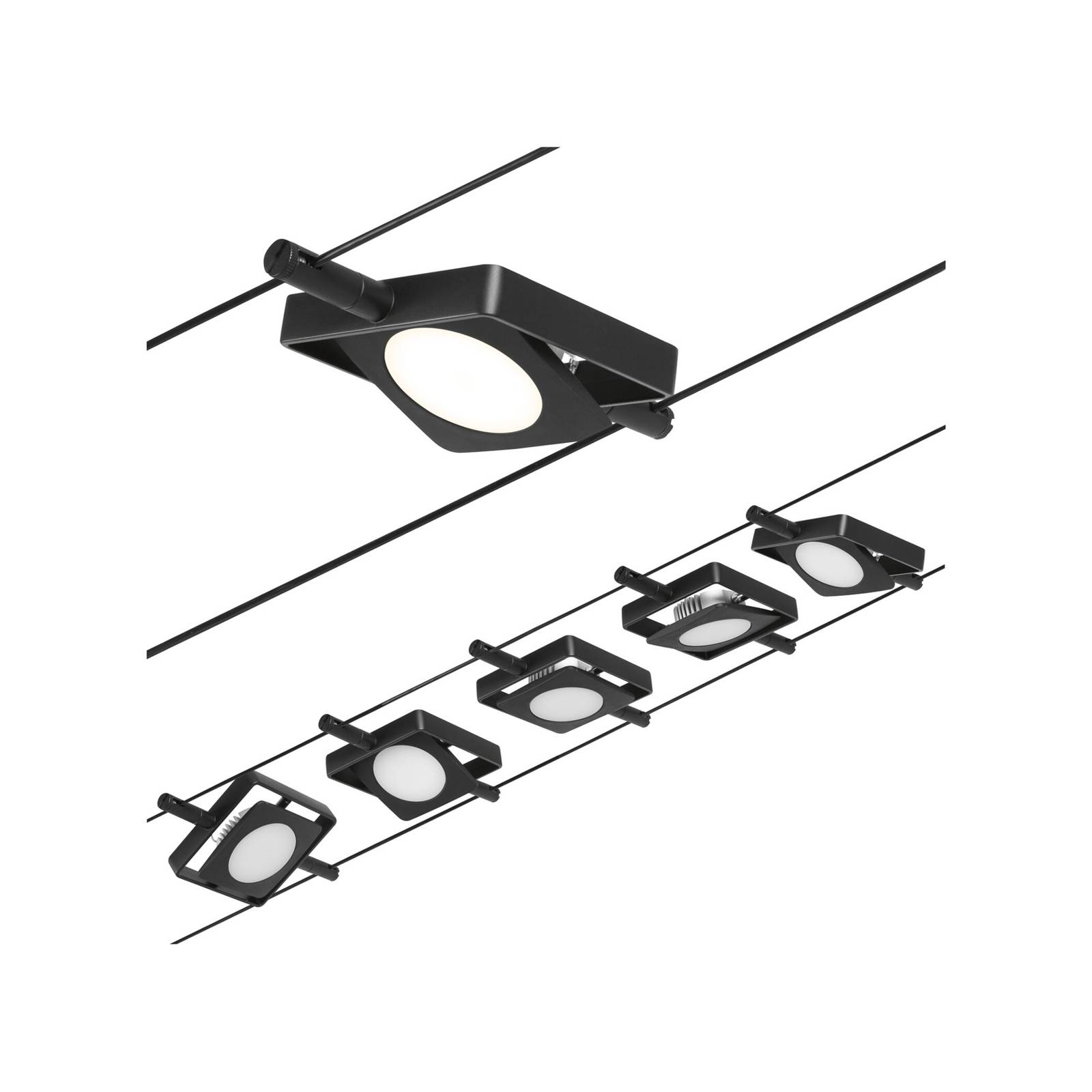 Paulmann Wire MacLED LED-Seilsystem,5-fl. schwarz Paulmann Wire MacLED LED-Seilsystem,5-fl. schwarz von Paulmann