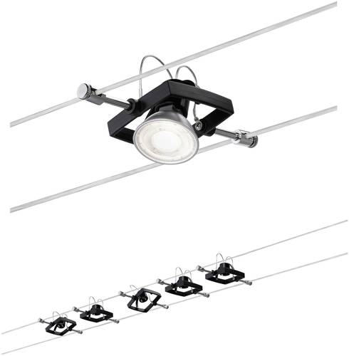 Paulmann Wire Set MacII Seil-Komplettsystem GU5.3 LED Schwarz (matt) von Paulmann