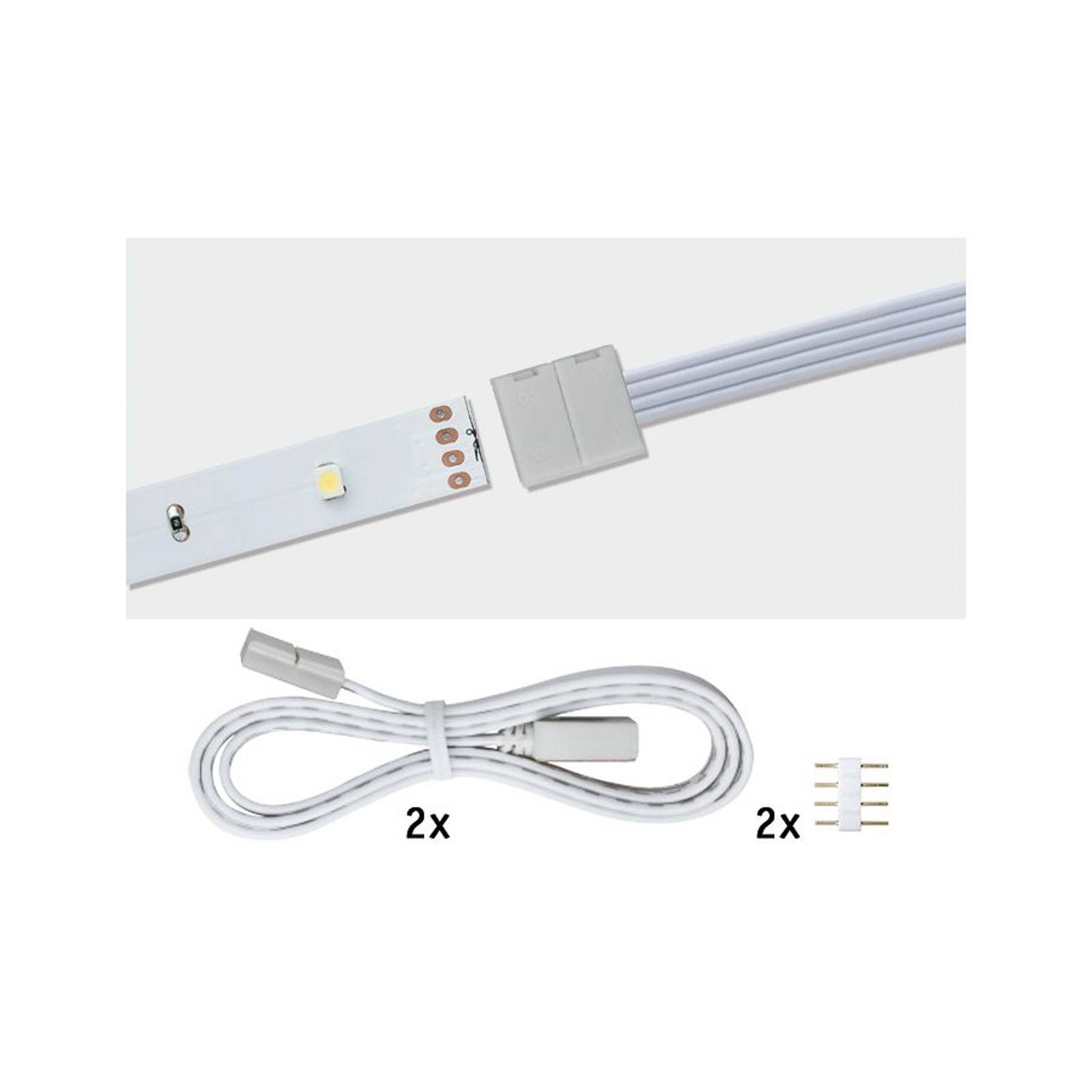 Paulmann YourLED Eco Clip-Connector 2er, weiß Paulmann YourLED Eco Clip-Connector 2er, weiß von Paulmann